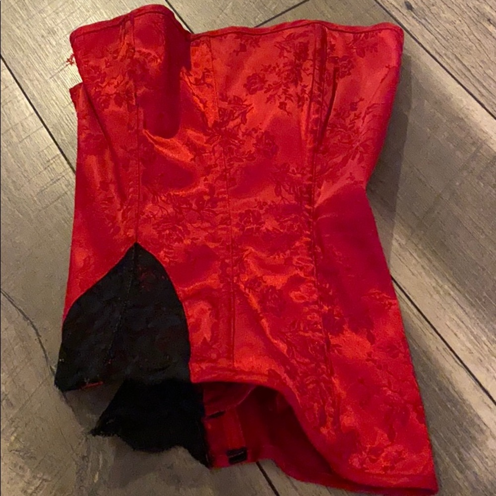 Beautiful vintage Red corset top from Frederick's of Hollywood